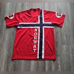 Vintage Red Norway Flag T-Shirt